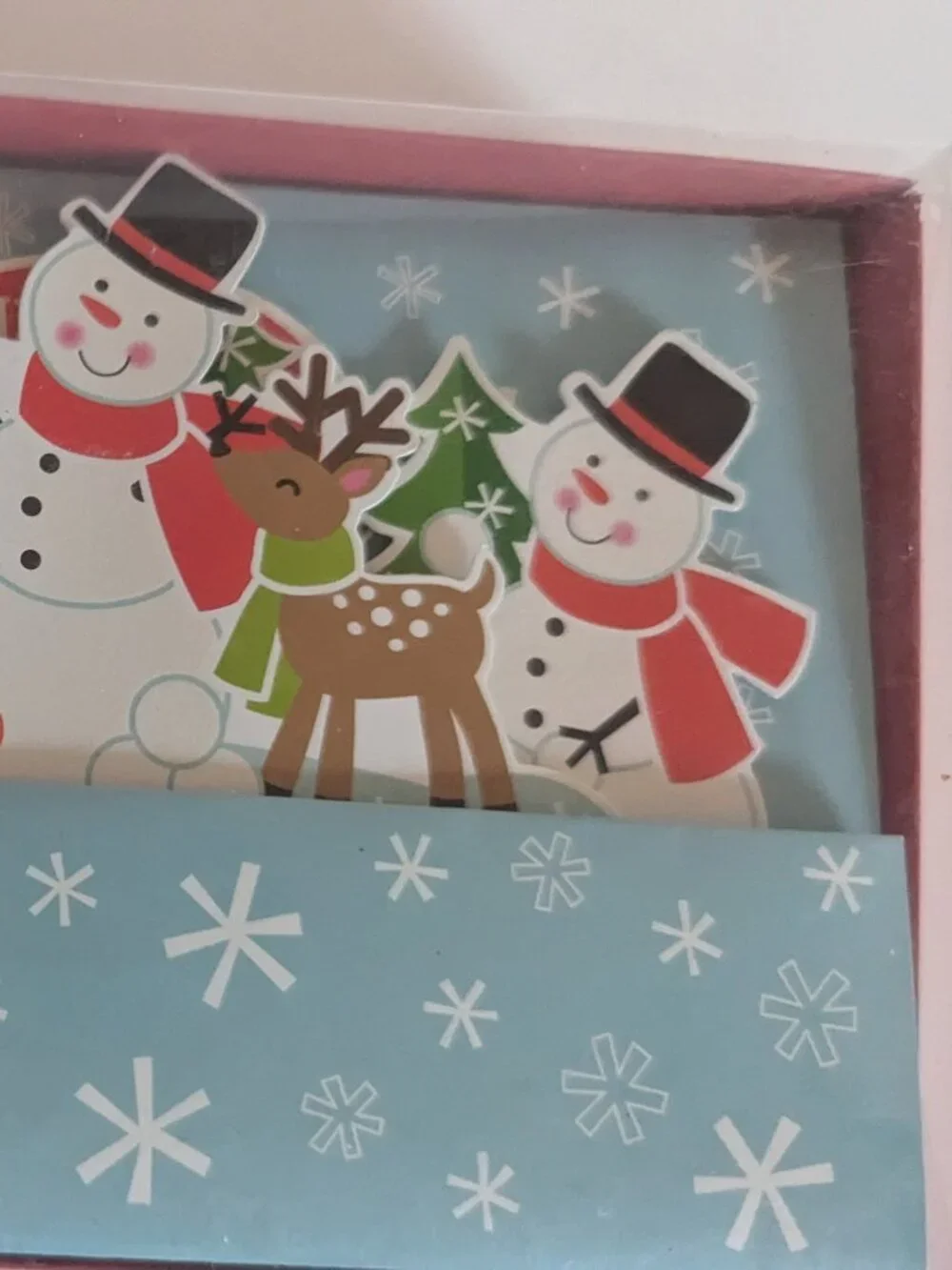 NWT 8 Pop-Up Snowman Winter Christmas Holiday Cards Paper Magic Group Open Box